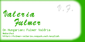 valeria fulmer business card